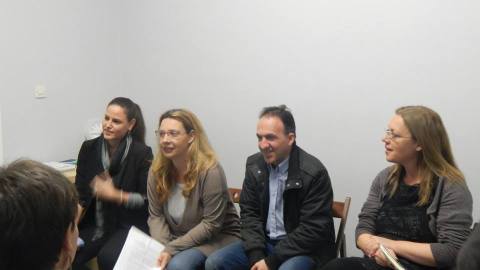 Από αριστερά, Σοφία Γριβάκη, Όλγα Γεωργαντέα, Χρήστος Τσαντής, Ελπίδα Κομιανού.