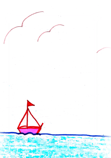 Λεπτομέρεια από το παραμύθι "Ο ήρωας της θάλασσας", σκίτσο Ελπίδα Τσικαλά