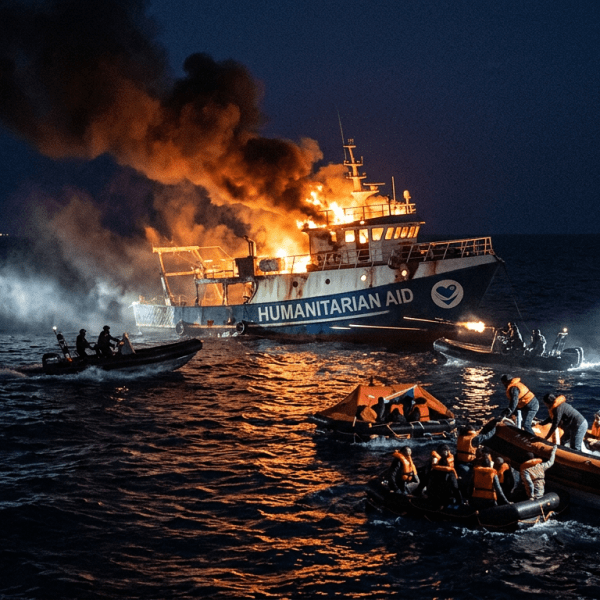 Night attack on aid boats in Mediterranean